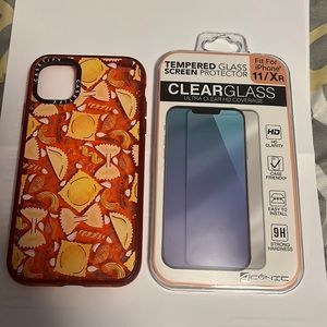 Casetify IPhone 11 Pasta phone case with glass protector